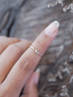 Canadian Champagne Diamond Ring in Ethical Gold - Gardens of the Sun | Ethical Jewelry