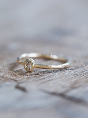 Canadian Champagne Diamond Ring in Ethical Gold - Gardens of the Sun | Ethical Jewelry