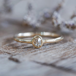 Canadian Champagne Diamond Ring in Ethical Gold - Gardens of the Sun | Ethical Jewelry
