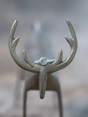 Champagne and Pepper Diamond Ring in White Gold - Gardens of the Sun | Ethical Jewelry