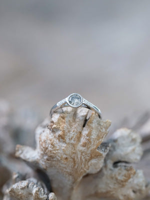 Champagne and Pepper Diamond Ring in White Gold - Gardens of the Sun | Ethical Jewelry