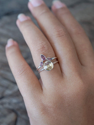 Checkered Citrine Ring - Gardens of the Sun | Ethical Jewelry
