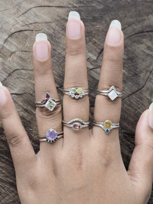 Checkered Citrine Ring - Gardens of the Sun | Ethical Jewelry