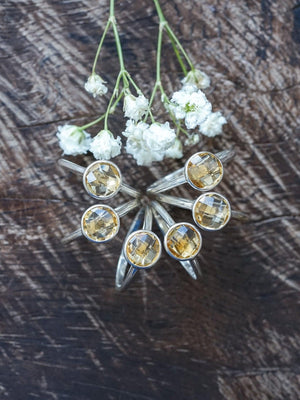 Checkered Citrine Ring - Gardens of the Sun | Ethical Jewelry