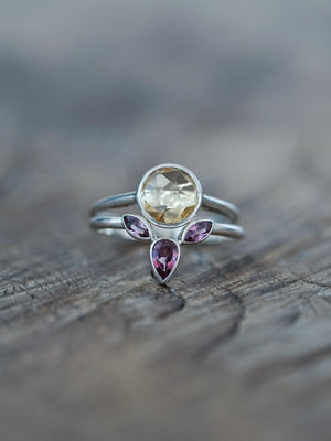 Checkered Citrine Ring - Gardens of the Sun | Ethical Jewelry