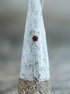 Chinese Knot Garnet Pendant Necklace - Gardens of the Sun | Ethical Jewelry
