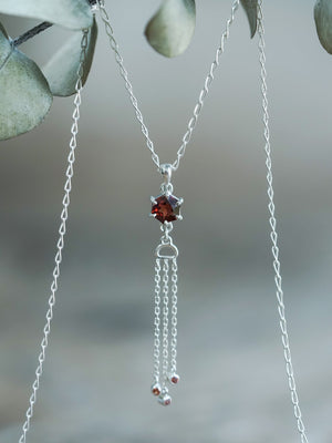 Chinese Knot Garnet Pendant Necklace - Gardens of the Sun | Ethical Jewelry