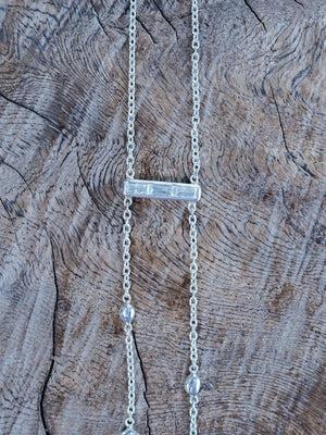 Comet Rain Zircon and Quartz Crystal Necklace - Gardens of the Sun | Ethical Jewelry