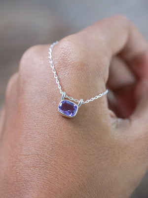 Cushion Amethyst Necklace - Gardens of the Sun | Ethical Jewelry