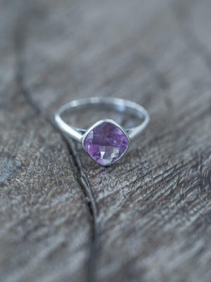 Cushion Amethyst Ring - Gardens of the Sun | Ethical Jewelry