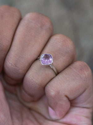 Cushion Amethyst Ring - Gardens of the Sun | Ethical Jewelry