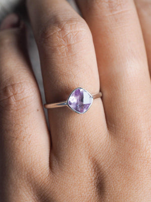 Cushion Amethyst Ring - Gardens of the Sun | Ethical Jewelry