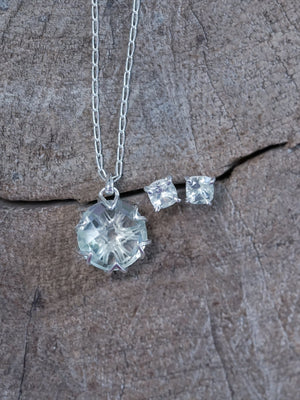 Cushion Green Amethyst Earrings - Gardens of the Sun | Ethical Jewelry