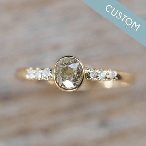 Custom Antique and Old Cut Diamond Ring - Gardens of the Sun | Ethical Jewelry