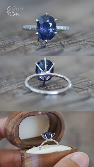 Custom Bicolor Sapphire Ring - Gardens of the Sun | Ethical Jewelry