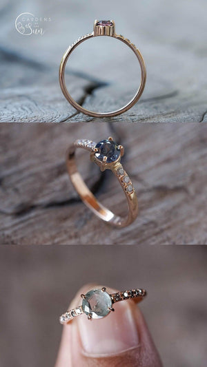 Custom Bicolor Sapphire Ring - Gardens of the Sun | Ethical Jewelry