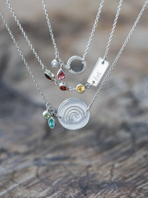 Custom Birthstone Bracelet in Silver - Gardens of the Sun | Ethical Jewelry