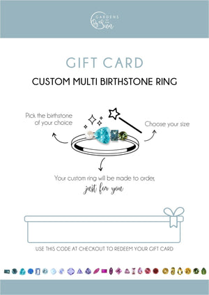 Custom Birthstone Jewelry Gift Card - Gardens of the Sun | Ethical Jewelry