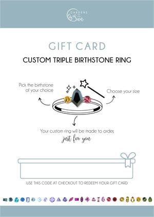 Custom Birthstone Jewelry Gift Card - Gardens of the Sun | Ethical Jewelry
