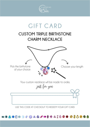 Custom Birthstone Jewelry Gift Card - Gardens of the Sun | Ethical Jewelry