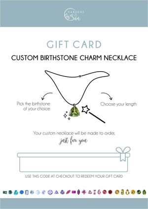 Custom Birthstone Jewelry Gift Card - Gardens of the Sun | Ethical Jewelry