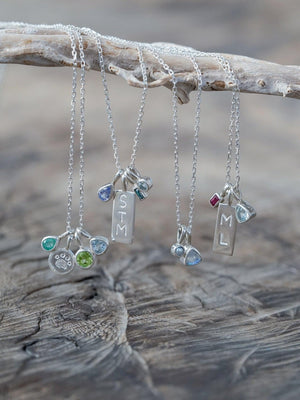 Custom Birthstone Necklace in Silver - Gardens of the Sun | Ethical Jewelry
