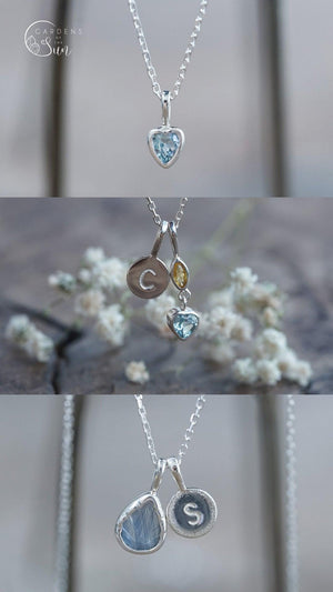 Custom Birthstone Necklace in Silver - Gardens of the Sun | Ethical Jewelry