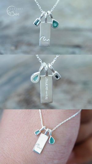 Custom Birthstone Necklace in Silver - Gardens of the Sun | Ethical Jewelry