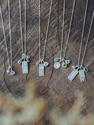 Custom Birthstone Necklace in Silver - Gardens of the Sun | Ethical Jewelry