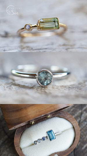Custom Birthstone Ring in Gold - Gardens of the Sun | Ethical Jewelry