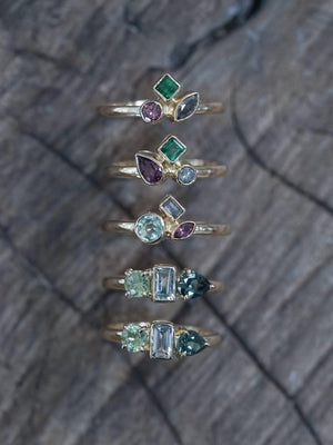 Custom Birthstone Ring in Gold - Gardens of the Sun | Ethical Jewelry