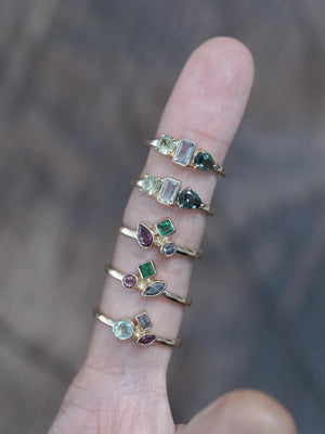 Custom Birthstone Ring in Gold - Gardens of the Sun | Ethical Jewelry