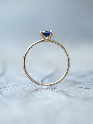 Custom Blue Sapphire Ring in Gold - Gardens of the Sun | Ethical Jewelry