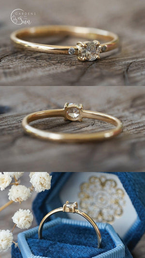 Custom Brilliant Cut Round Diamond Ring - Gardens of the Sun | Ethical Jewelry