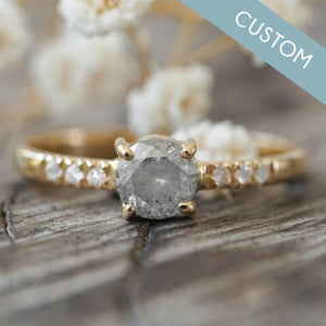 Custom Brilliant Cut Round Diamond Ring - Gardens of the Sun | Ethical Jewelry