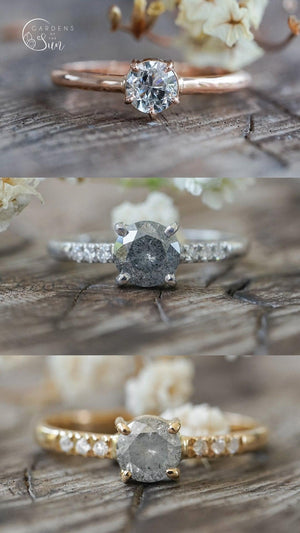 Custom Brilliant Cut Round Diamond Ring - Gardens of the Sun | Ethical Jewelry
