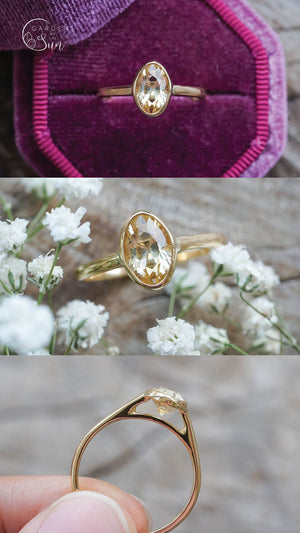 Custom Citrine Ring in Ethical Gold - Gardens of the Sun | Ethical Jewelry