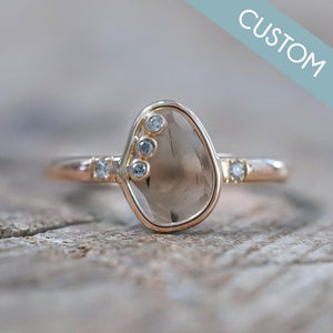 Custom Diamond Slice Ring in Ethical Gold - Gardens of the Sun | Ethical Jewelry