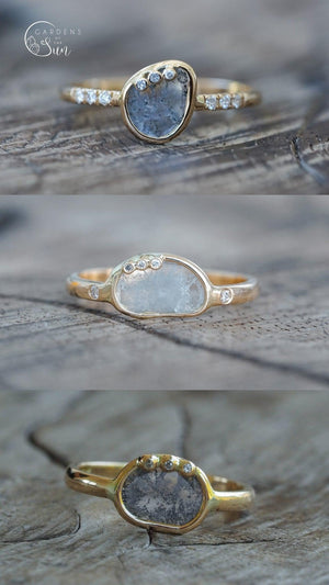 Custom Diamond Slice Ring in Ethical Gold - Gardens of the Sun | Ethical Jewelry