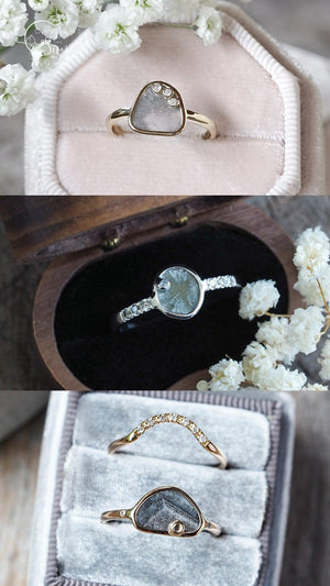 Custom Diamond Slice Ring in Ethical Gold - Gardens of the Sun | Ethical Jewelry
