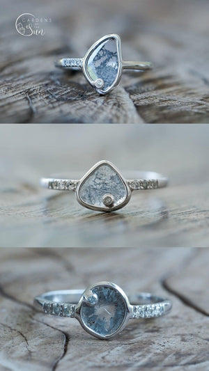 Custom Diamond Slice Ring in Ethical Gold - Gardens of the Sun | Ethical Jewelry