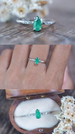 Custom Emerald Ring - Gardens of the Sun | Ethical Jewelry