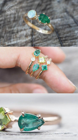 Custom Emerald Ring - Gardens of the Sun | Ethical Jewelry