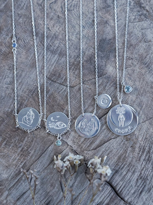 Custom Full Circle Coin Necklace - Gardens of the Sun | Ethical Jewelry