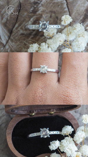 Custom Shield Diamond Ring - Gardens of the Sun | Ethical Jewelry