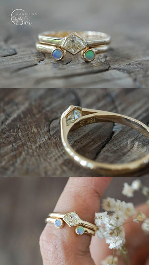 Custom Shield Diamond Ring - Gardens of the Sun | Ethical Jewelry