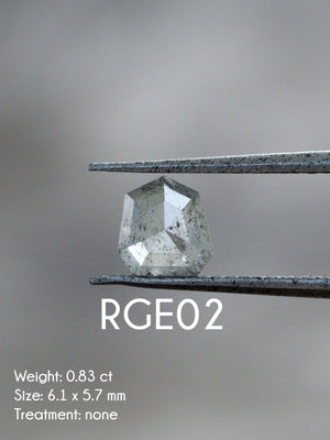 Custom Geometric Rose Cut Diamond Ring in Gold - Gardens of the Sun | Ethical Jewelry