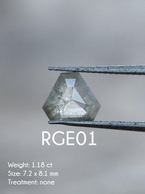 Custom Geometric Rose Cut Diamond Ring in Gold - Gardens of the Sun | Ethical Jewelry