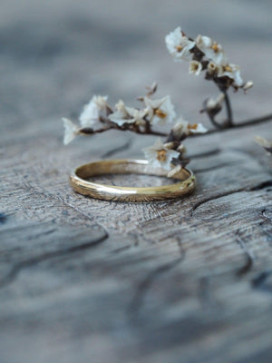 Custom Gold Nesting Band - Gardens of the Sun | Ethical Jewelry