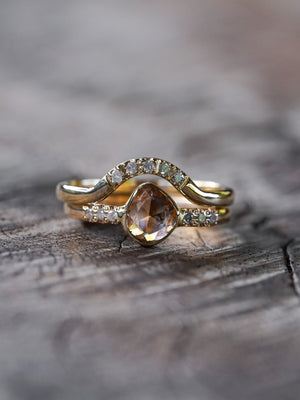 Custom Gold Nesting Band - Gardens of the Sun | Ethical Jewelry